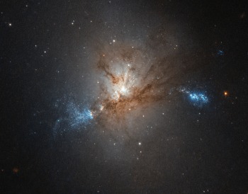 this image as seen through the Hubble telescope is an example of the kinds of "dusty" galaxies Sharon studies as part of her research. Image courtesy of NASA. 