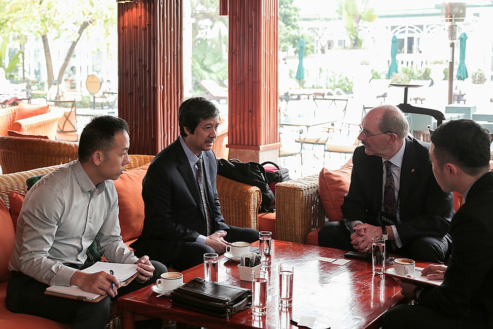 Mascher meets with representatives from Vietnam National University, Hanoi