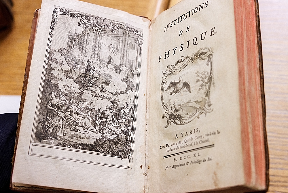 DU CHÂTELET, Emilie. Institutions de physique. (First edition; Paris, 1740)