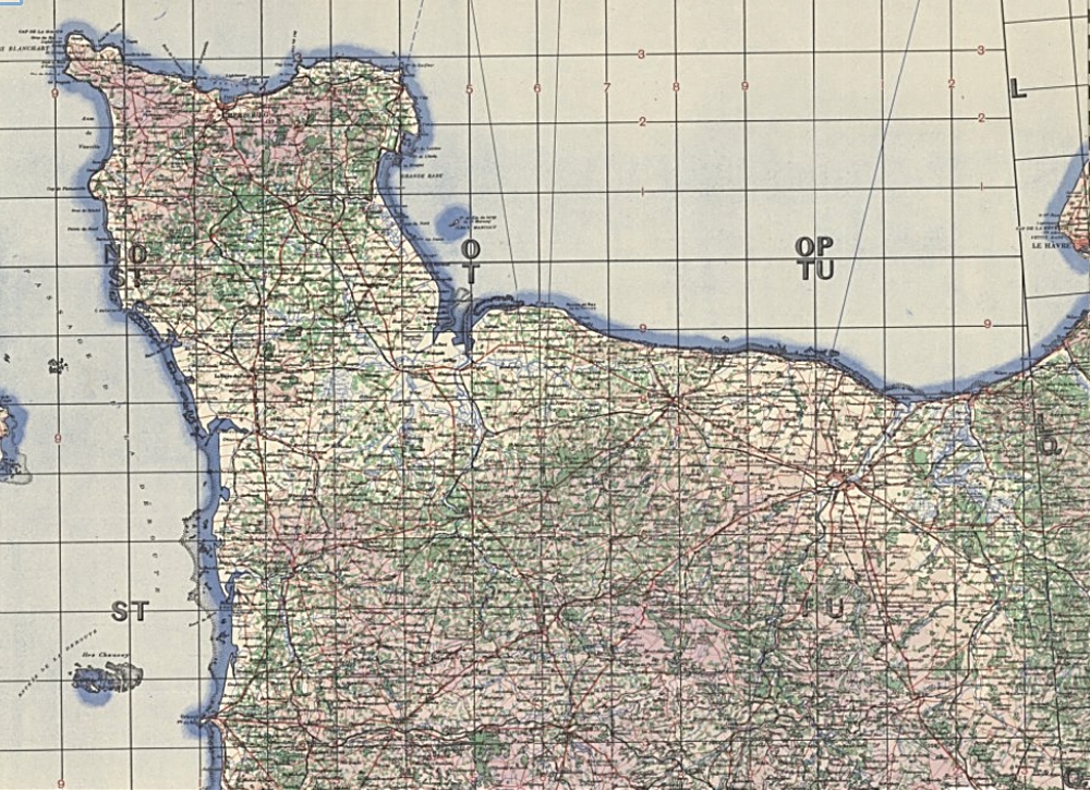 WWII era Grid map