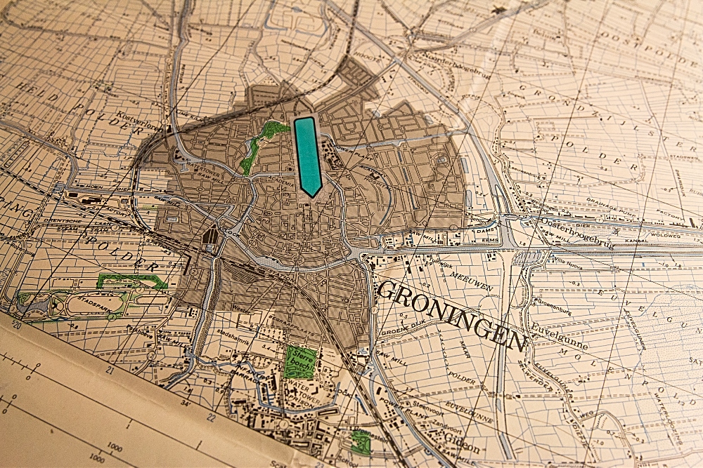 WWII-era map of Gronigen in the Netherlands