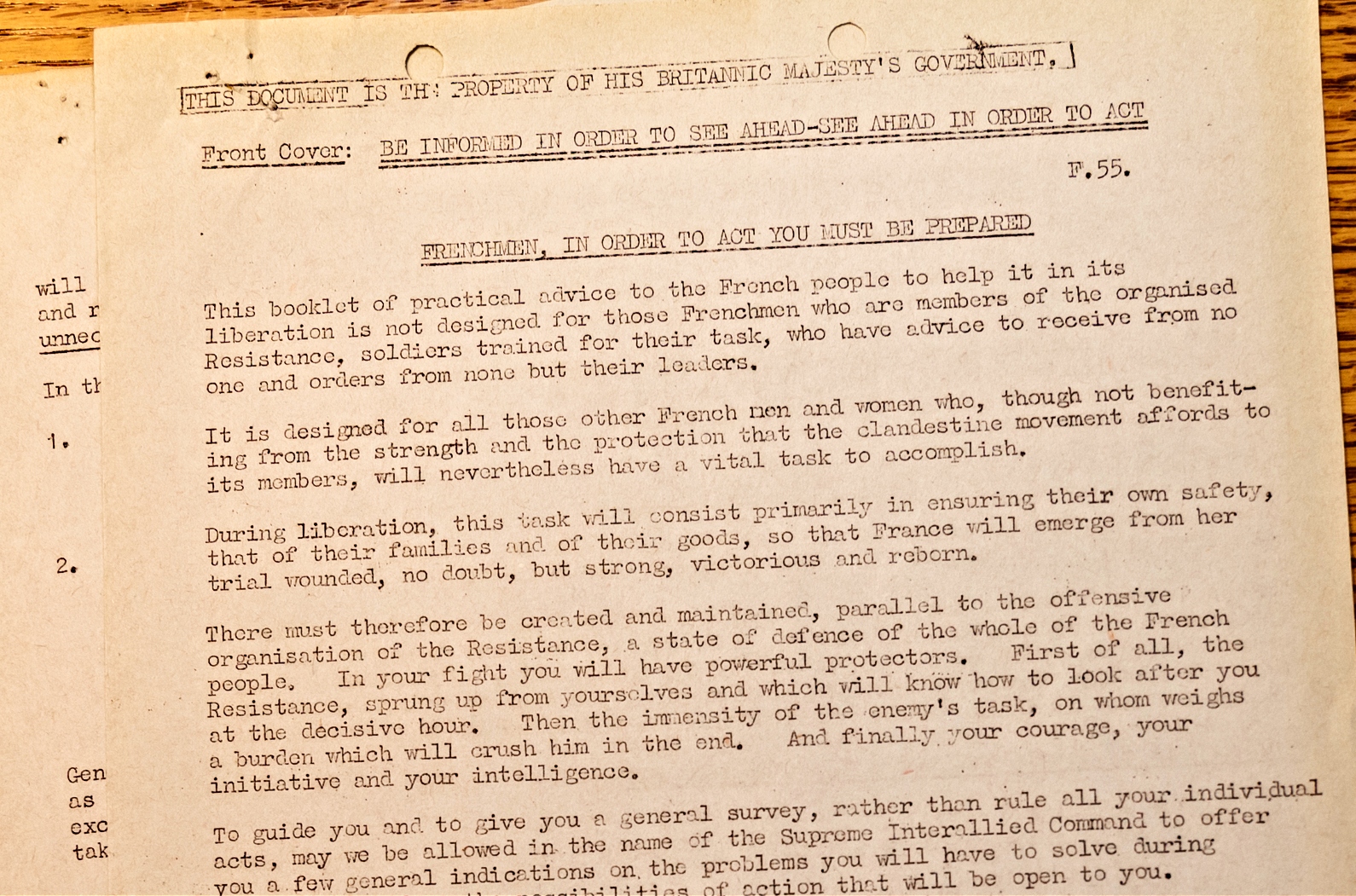 Invasion Manual, “Savoir pour Prévoir. Prévoir pour Pourvoir”, no. 0254, Second World War Propaganda Collection, May-July 1944