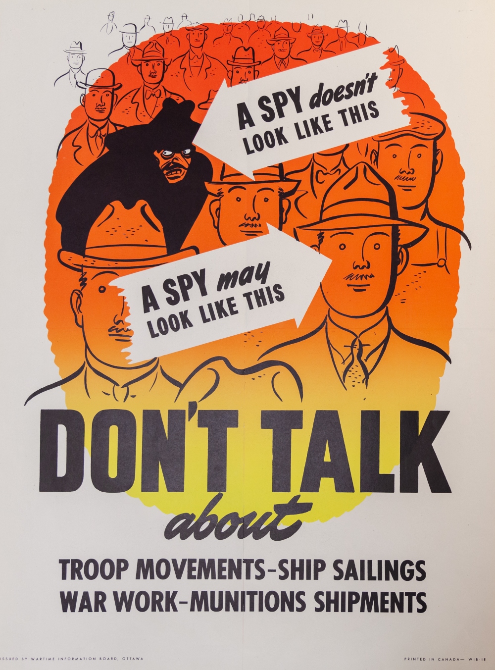 “Spies Don’t Look Like This” poster, no. C36, Second World War poster collection, c.1942