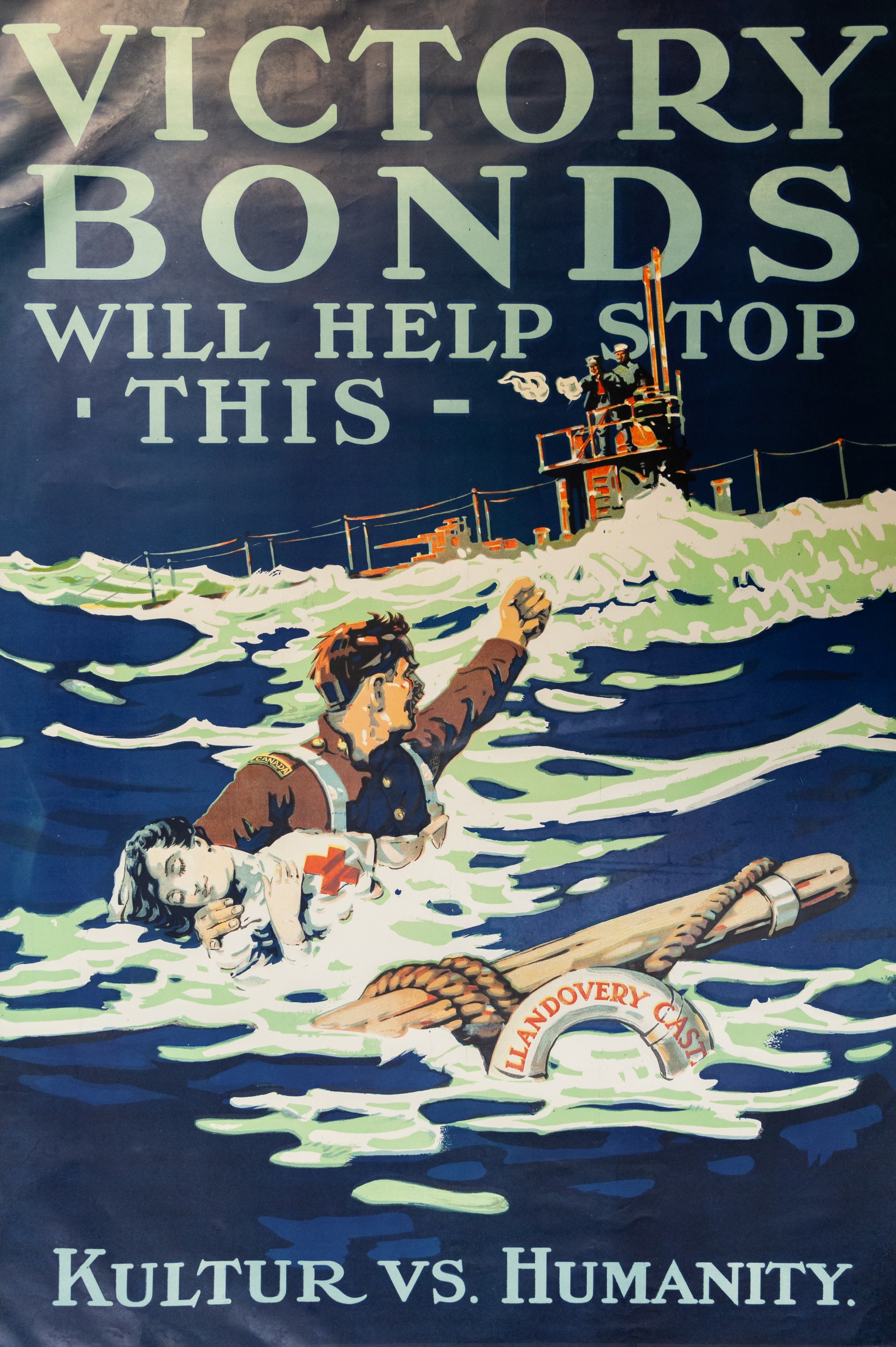 “Victory Bonds Will Help Stop This. Kultur Vs. Humanity” poster, no.WP2, First World War poster collection