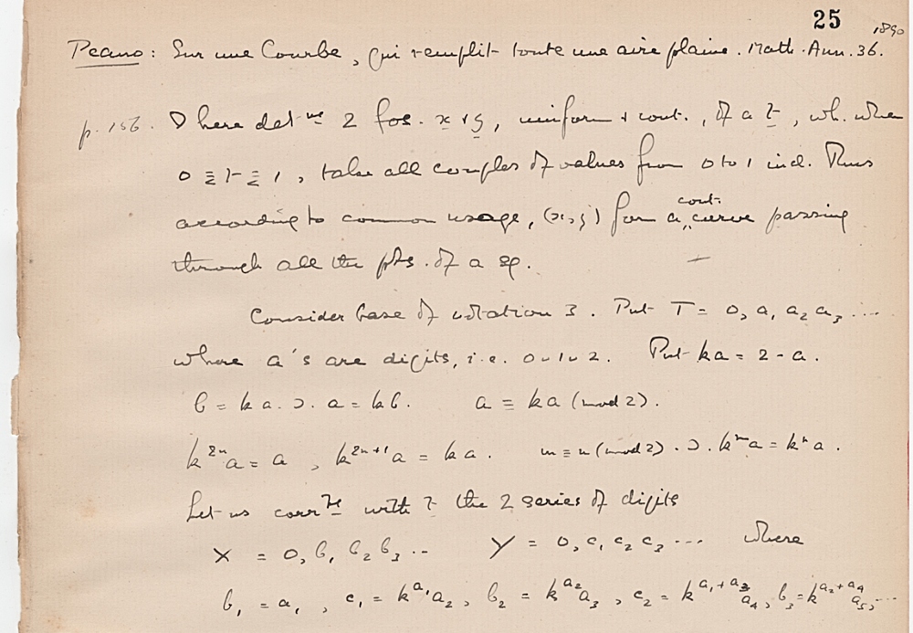 Notebook on mathematical articles, p. 27, Bertrand Russell fonds