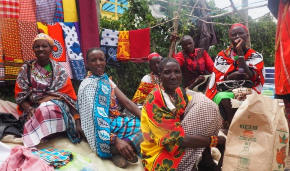 A group of women in Kenya in a market