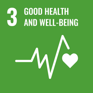 The badge for United Nations' Sustainable Development Goal number 3, Good Health & Well-Being