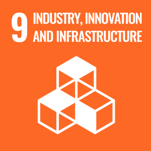 The badge for United Nations' Sustainable Development Goal number 9, Industry, Innovation and Infrastructure