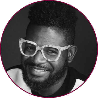 black and white headshot of Ronald Cummings smiling