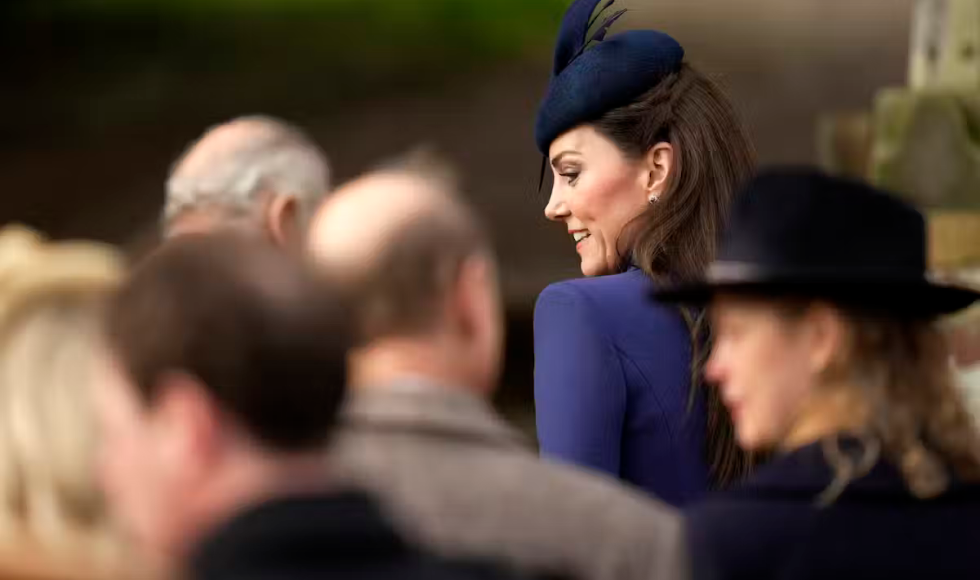 Image of Princess Kate in a crowd of people 