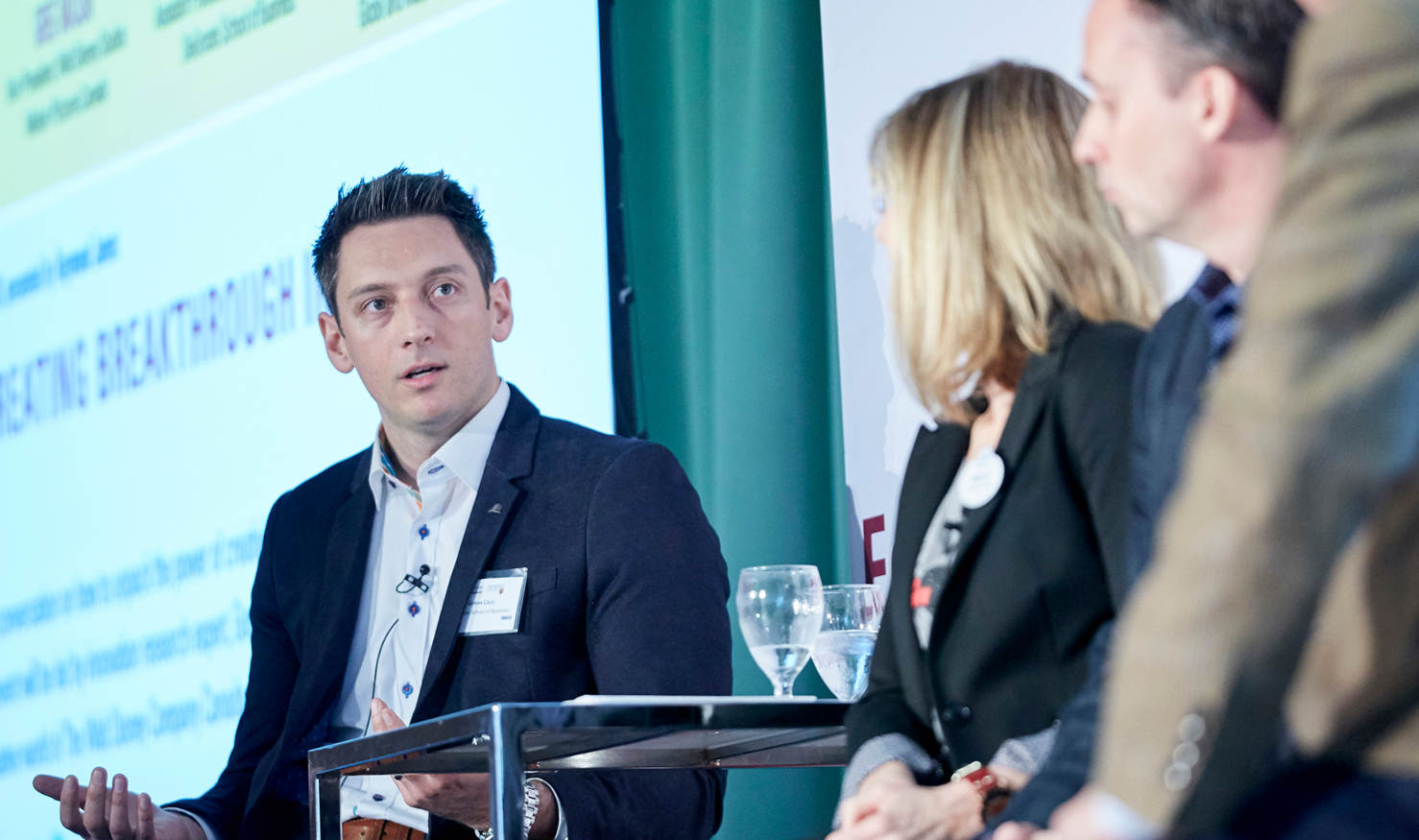 “Research that could improve and even save human lives is often just waiting to be developed,” says DeGroote Assistant Professor Goran Calic, left.