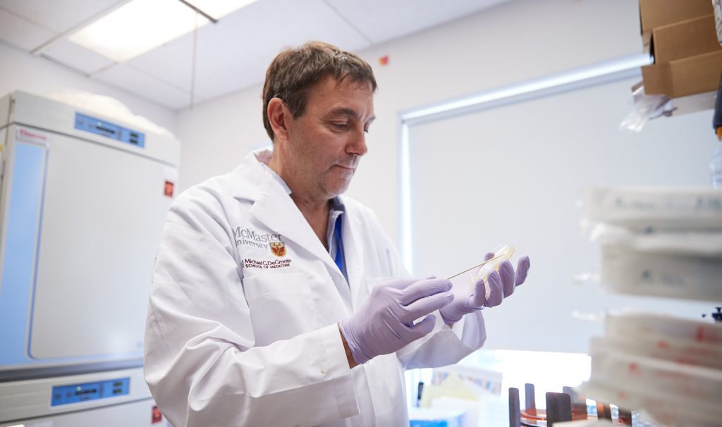 Michael Surette is the Canada Research Chair in Interdisciplinary Microbiome Research. He leads the Surette Lab in the Farncombe Family Digestive Health Research Institute. Photo by Kevin Patrick Robbins