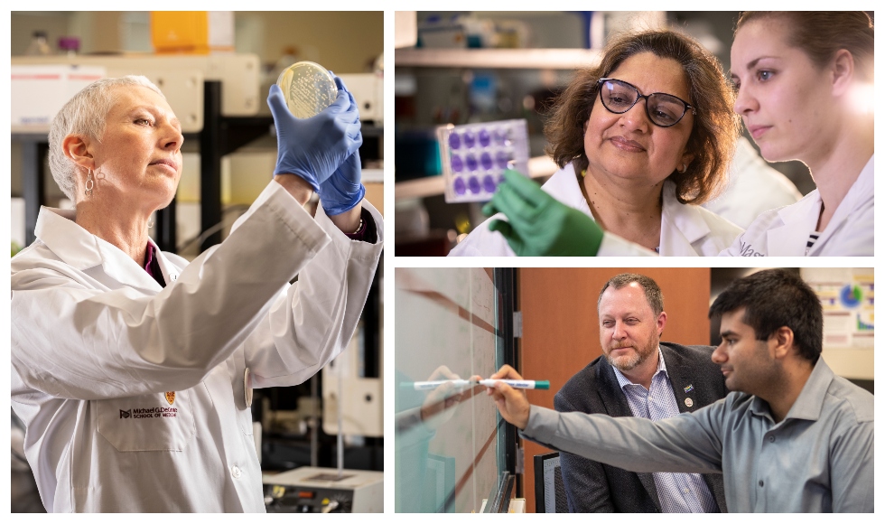 pictured left researcher Lori Burrows, pictured top right researcher Charu Kaushic, pictured bottom right researcher Andrew McArthur.