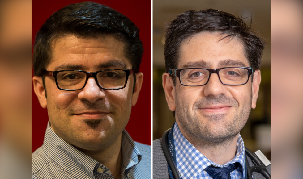 Two headshots of Manaf Zargoush and Dan Perri. Both are smiling at the camera and wearing glasses.