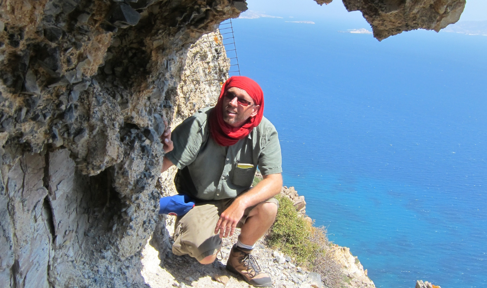 Tristan Carter, a lead author of the study and professor in the Department of Anthropology at McMaster University who has conducted research in north-central Crete for nearly three decades.