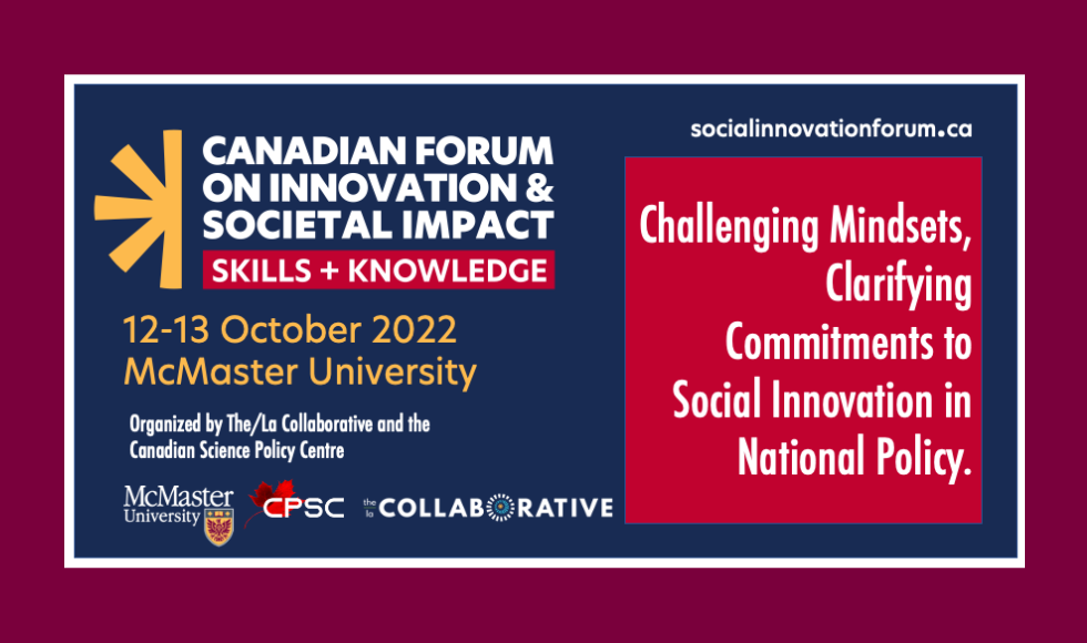 Poster for the Canadian Forum on Innovation and Societal Impact