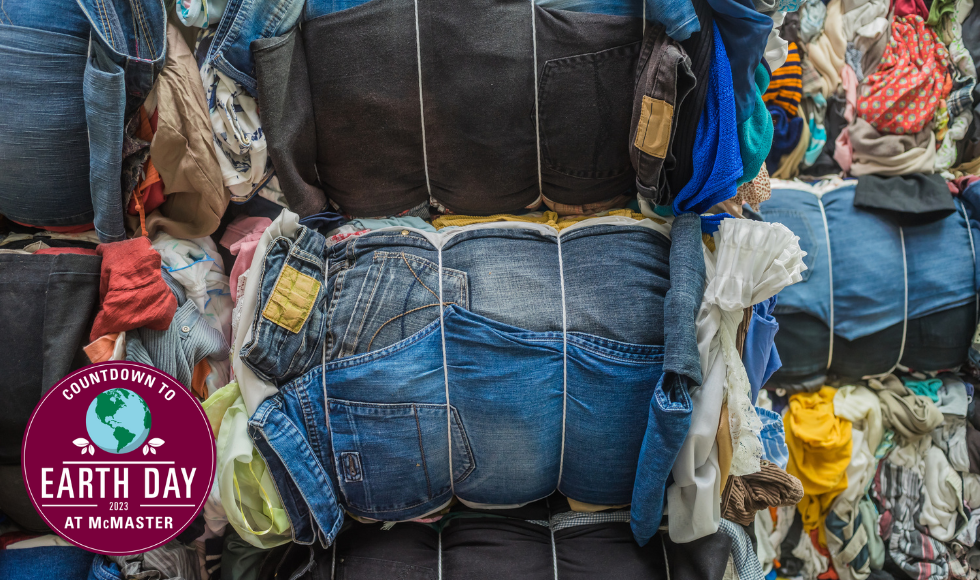 Several bundles of used clothing