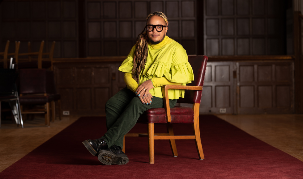 Image of Syrus Marcus Ware sitting in a chair posing for a photo