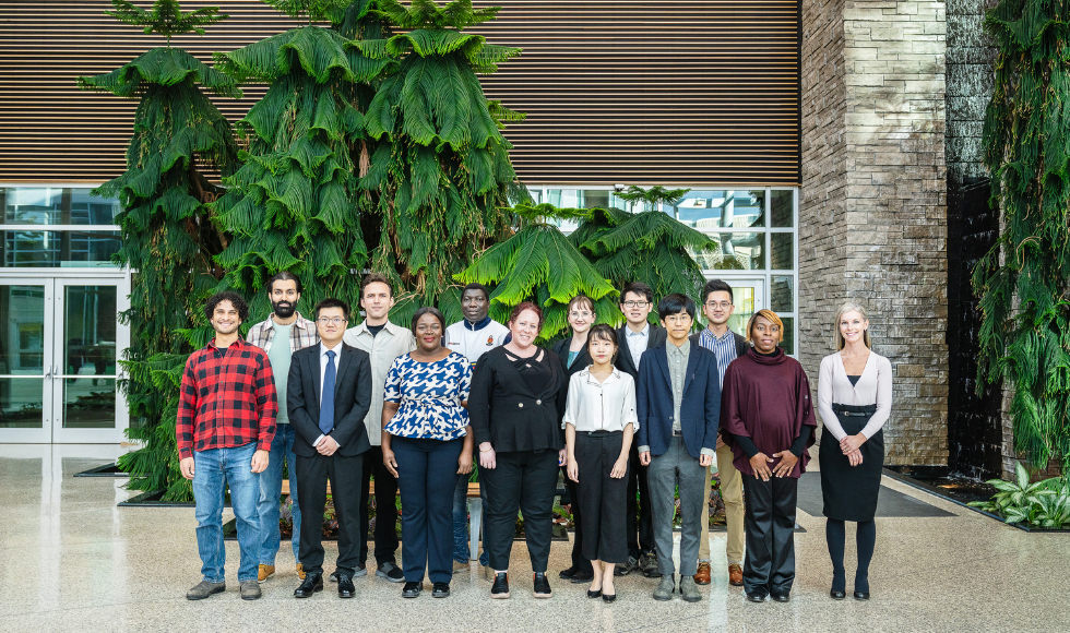 Group photo of the Fourteen postdoctoral fellows