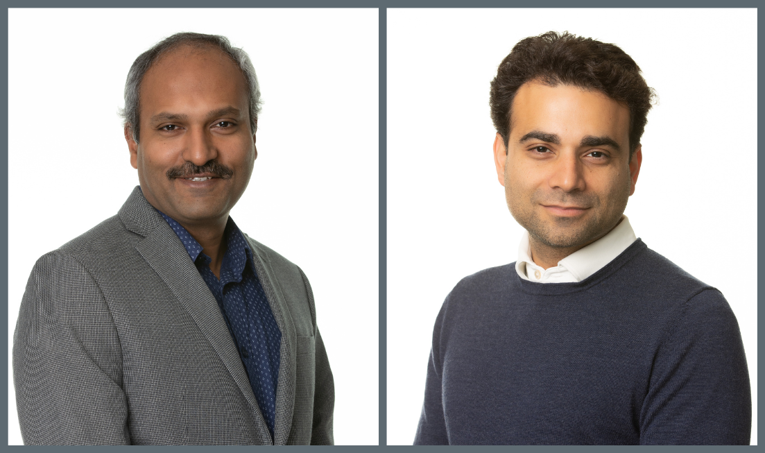 Side-by-side headshots of Ravi Selvaganapathy and Saman Sadeghi.
